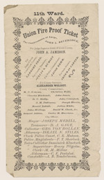 Union Fire Proof Ticket; Handbill, 1871 (ichi-20843)