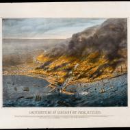 Destruction of Chicago by Fire, Oct. 1871; Thomas Kelly, Lithograph, ca. 1871 (ichi-02956)