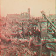 Anaglyph Version of Lovejoy & Foster Stereograph of Ruins of the Mammoth Store of Field & Leiter, 1871