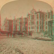 Anaglyph Version of P. B. Greene Stereograph of the Court House After the Fire, 1871
