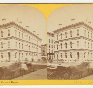 The Post Office and Custom House before the Fire; P. B. Greene, Stereograph, 1871