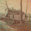 Anaglyph Version of J. H. Abott Stereograph of the Cottage of Patrick and Catherine O'Leary, 1871