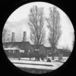 Washington Square Park Relief and Aid Society Barracks; Copelin & Hine, Glass Lantern Slide, ca. 1871 (ichi-2860)