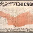 Map Showing the Burnt District in Chicago, 3rd Edition; R. P. Studley Company, 1871 (ichi-02870)