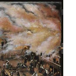 絵画 HOME PARTY FIRE Tiled Image | The Great Chicago Fire & The Web of Memory