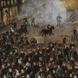 絵画 HOME PARTY FIRE Tiled Image | The Great Chicago Fire & The Web of Memory